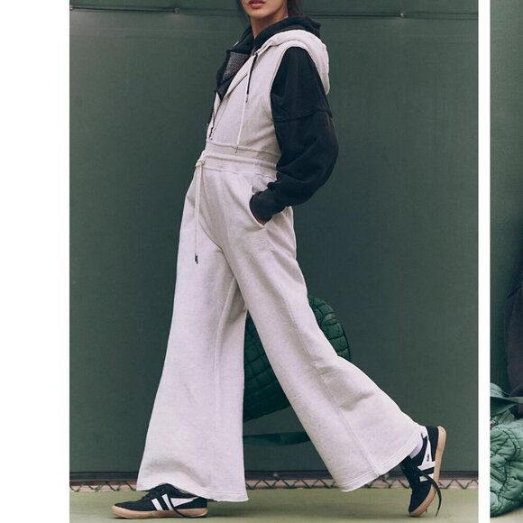 #188 NWOT Free People Making It Jumpsuit in Heather Grey - Picture 2 of 10